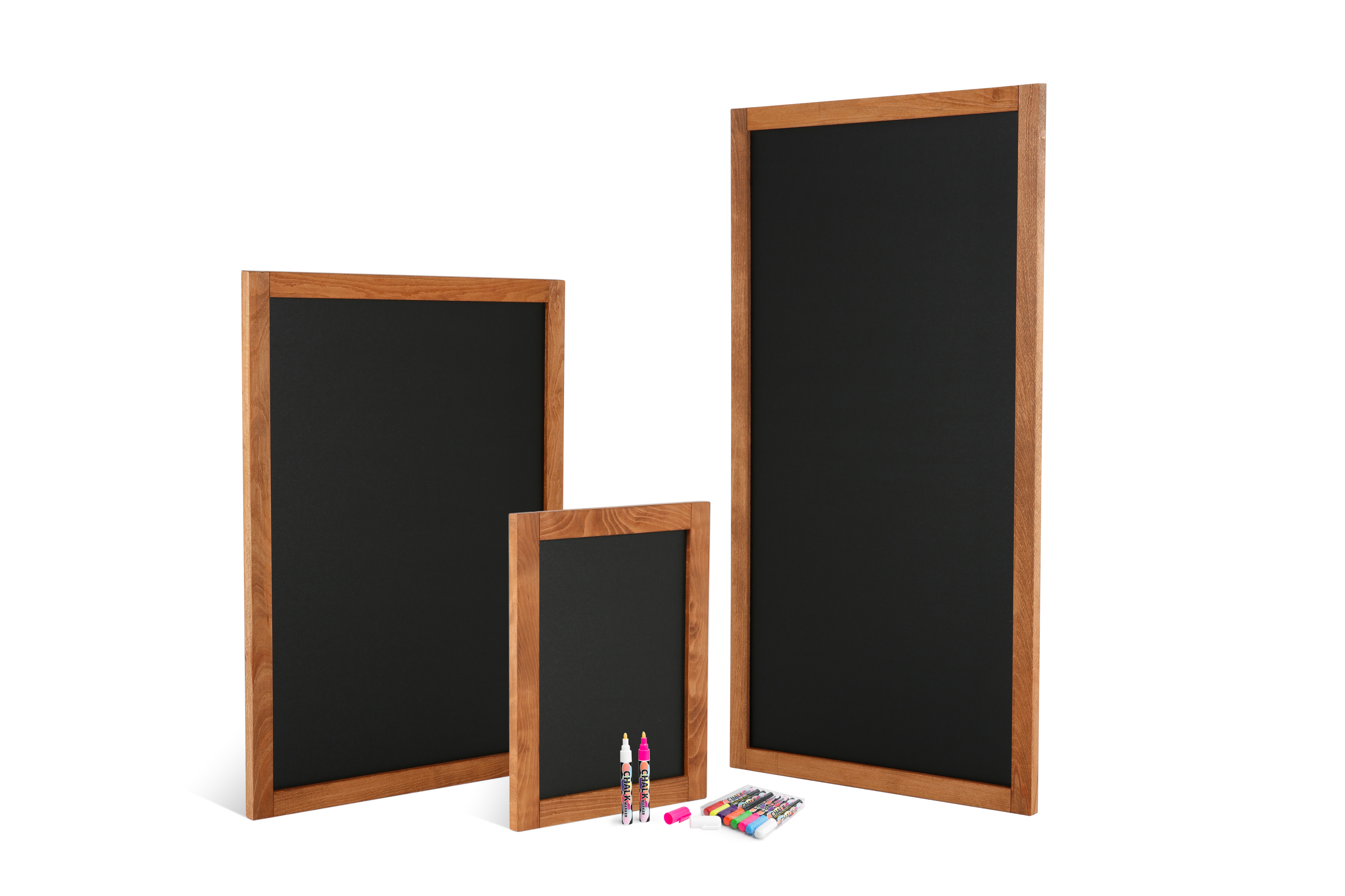 Wooden Tabletop Display with Chalkboard