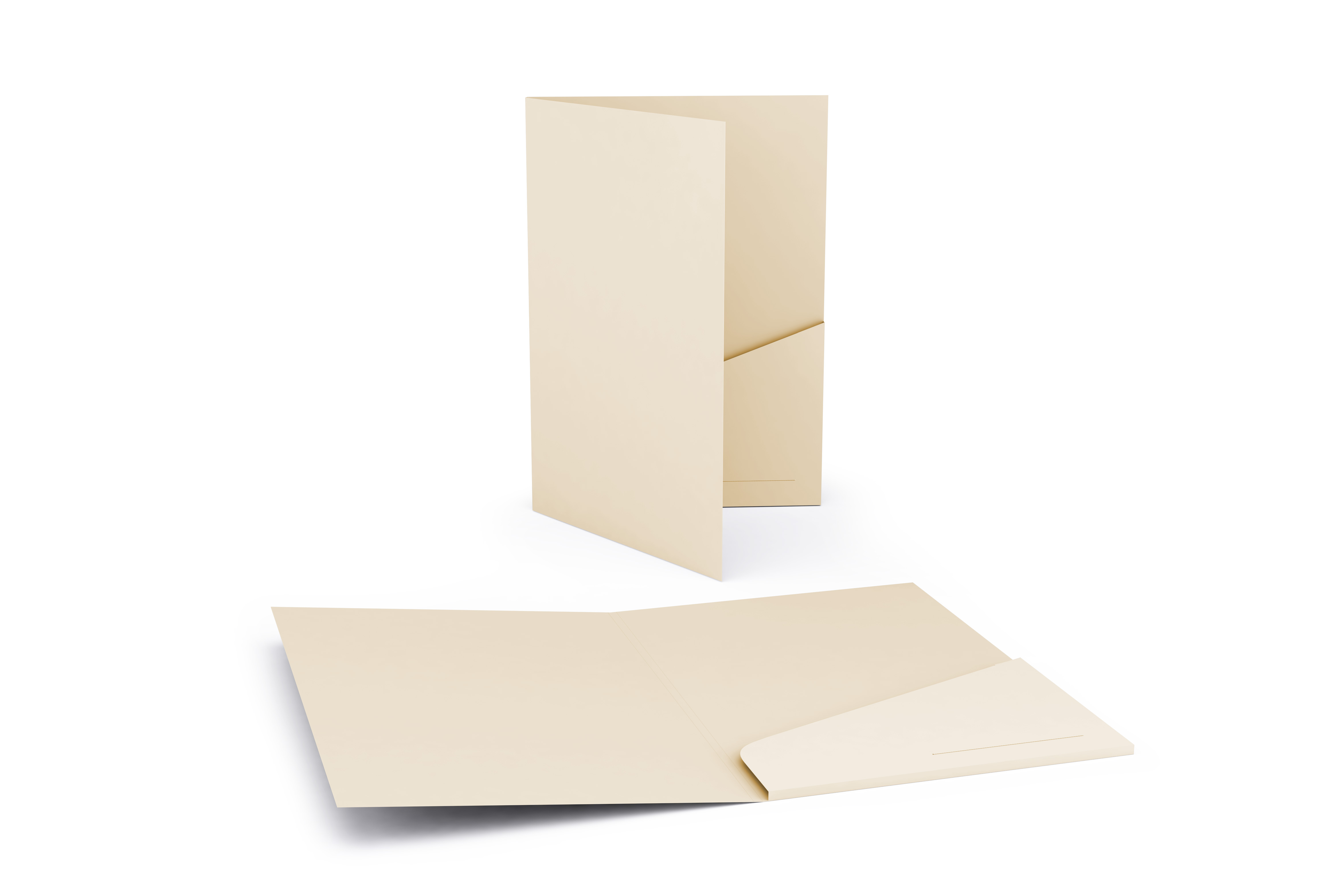 Folder with Glued Pocket