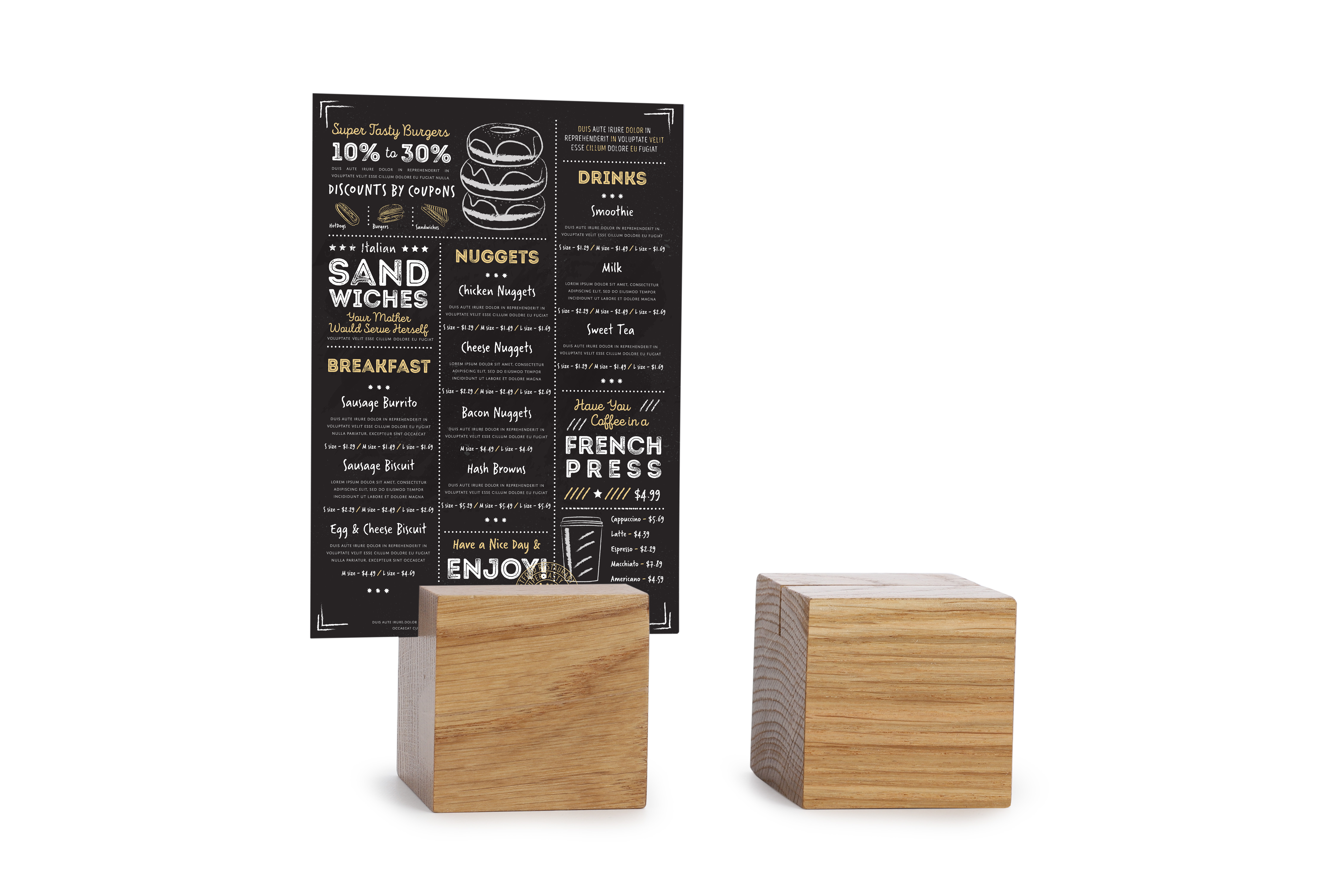 Wooden Cube Tabletop Display Sample